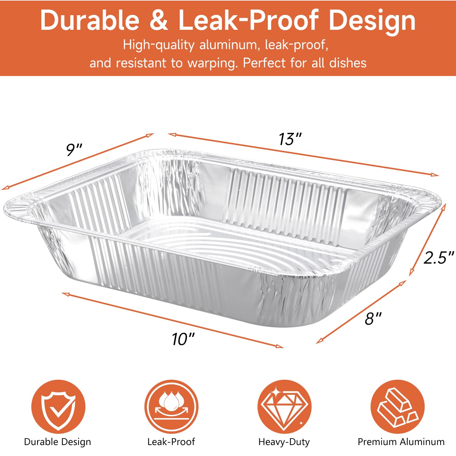 Lideropa disposable foil pan ideal for parties and quick cleanup.