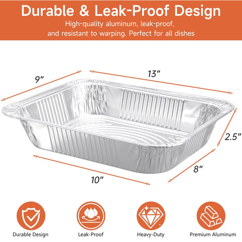 Lideropa disposable foil pan ideal for parties and quick cleanup.