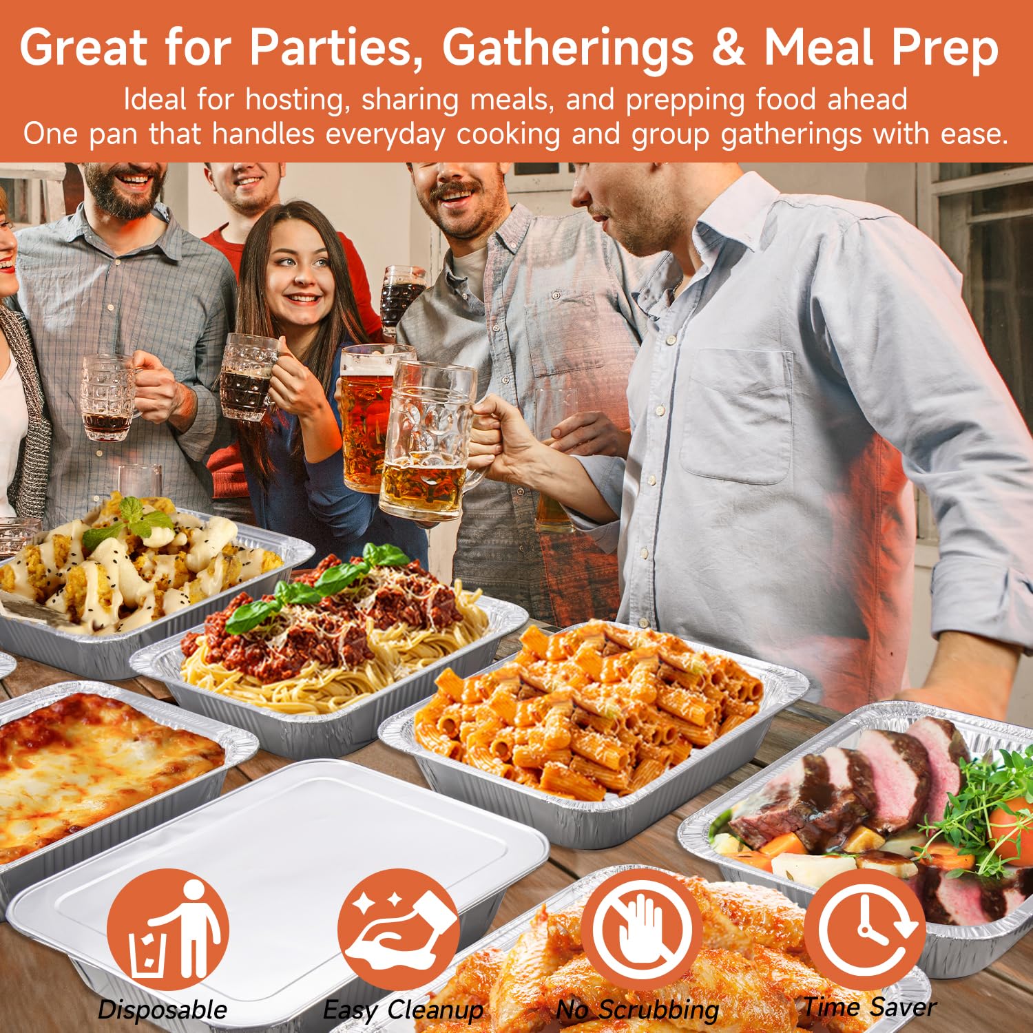 Lideropa half-size pans perfect for meal prep and leftovers.