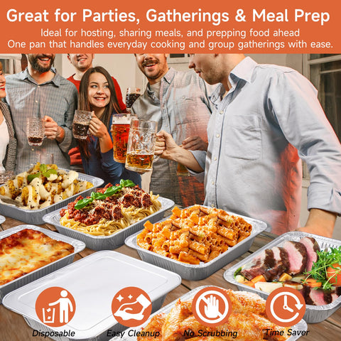Lideropa half-size pans perfect for meal prep and leftovers.