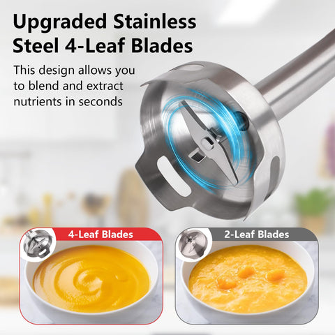 Liebe&Lecker detachable attachments simplify swapping and cleaning.