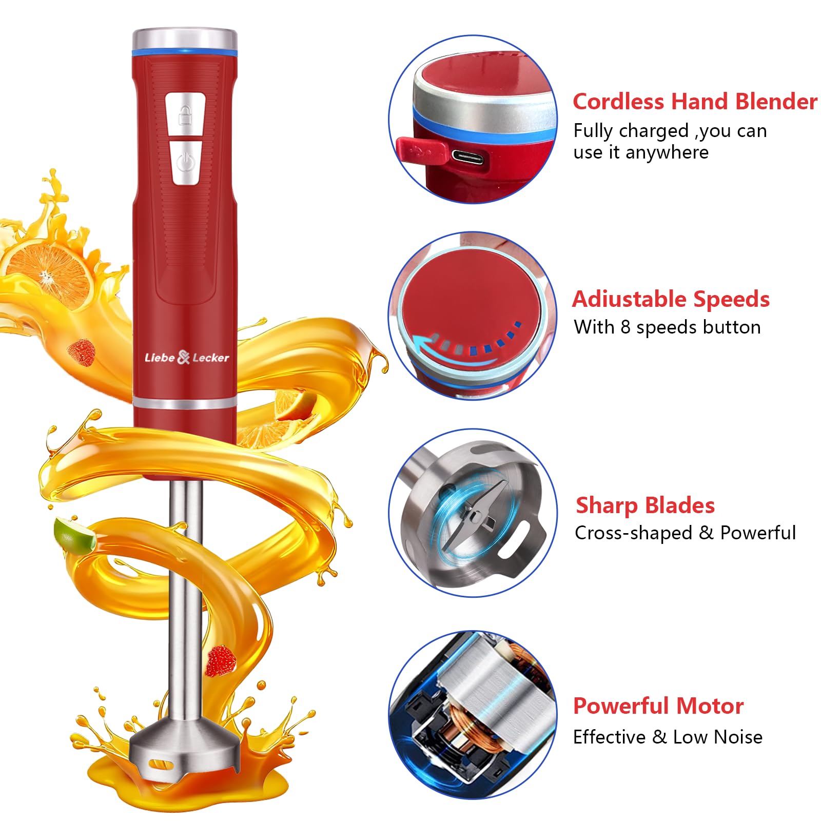 Liebe&Lecker milk frother attachment for creamy drinks and desserts.