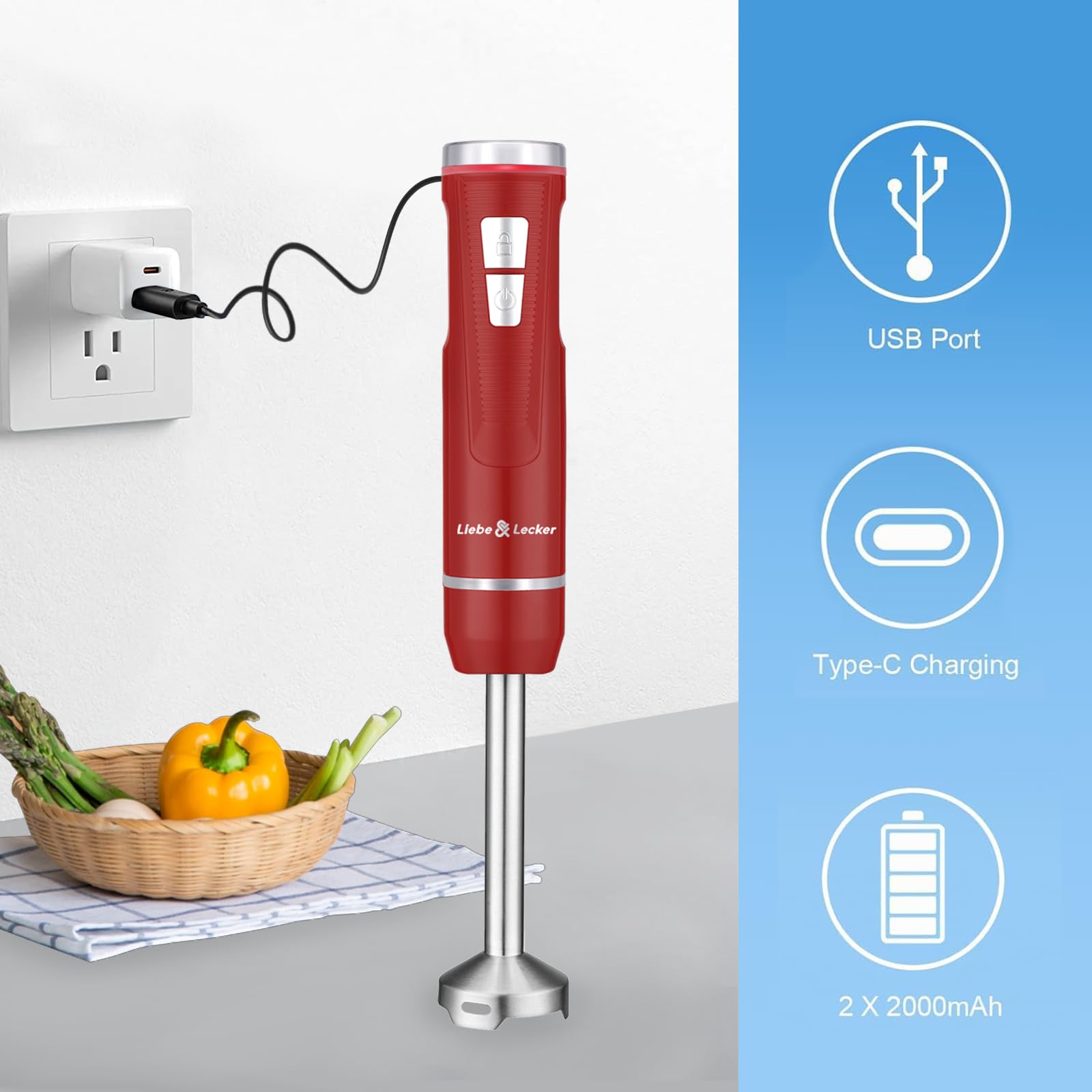 Liebe&Lecker stainless steel body designed for durable, precise blending.