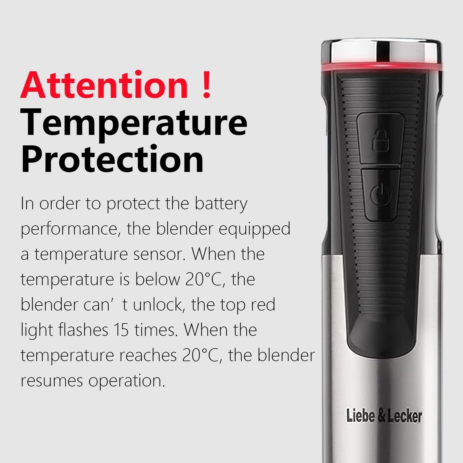 Liebe&Lecker milk frother attachment creates silky foams.