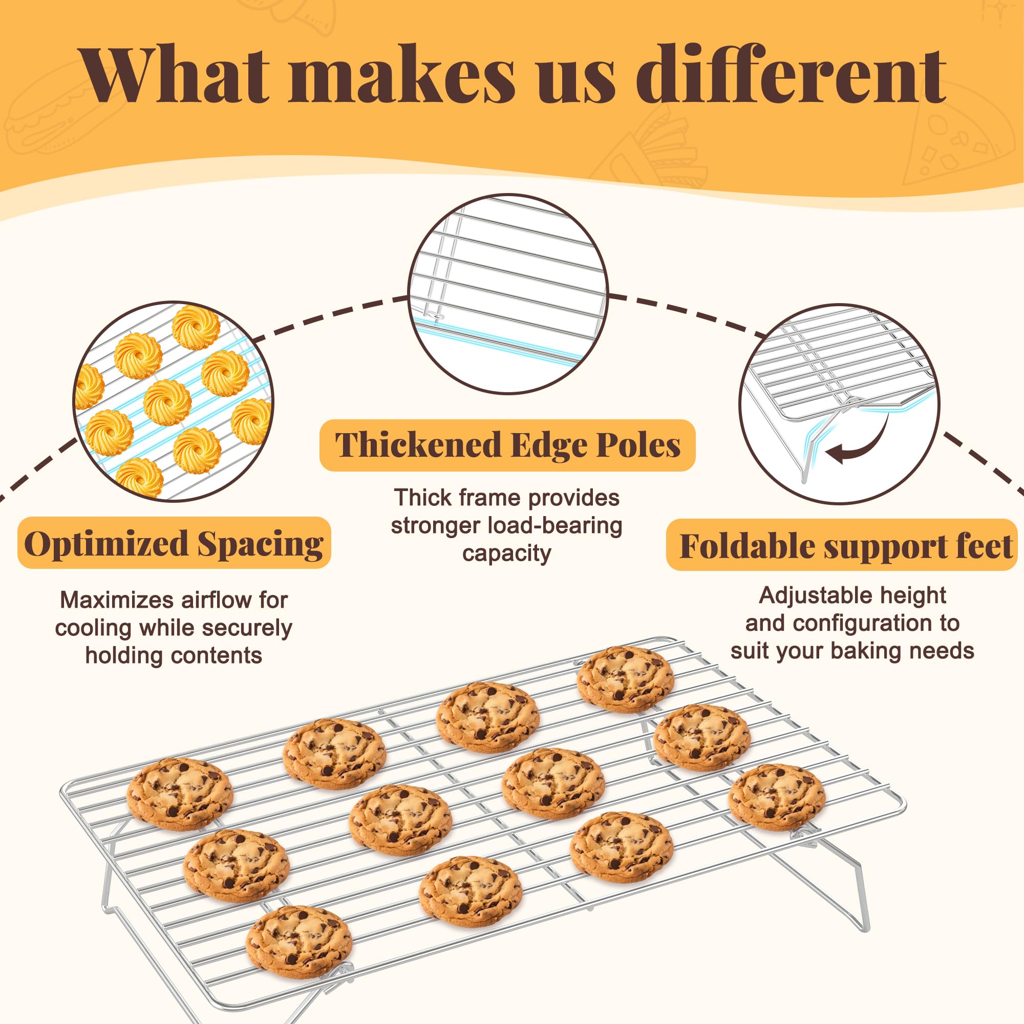 LIEMAND dishwasher-safe rack cleans easily after baking.