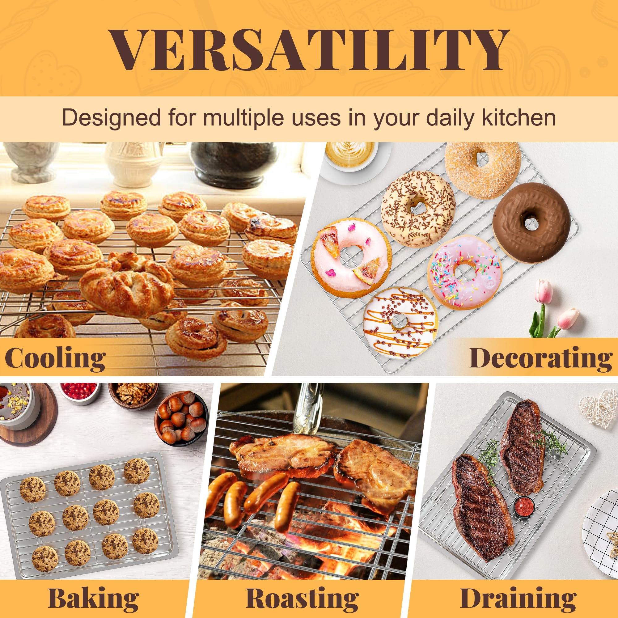 LIEMAND multi-use rack supports dessert decoration and fruit drying.