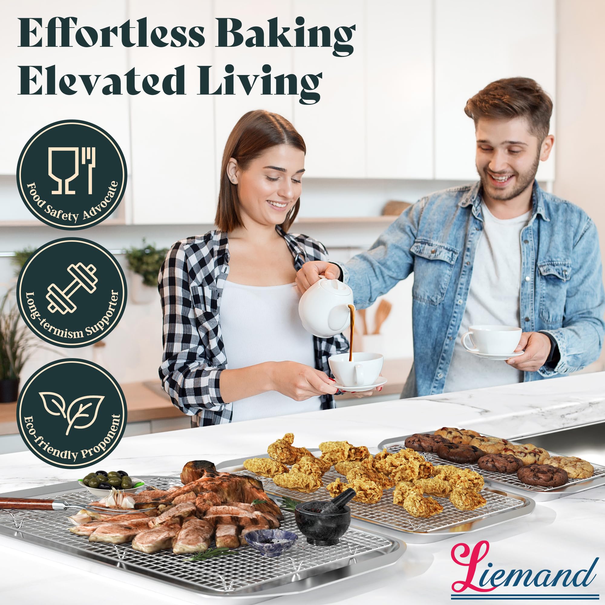 LIEMAND stackable cooling racks store neatly to save space