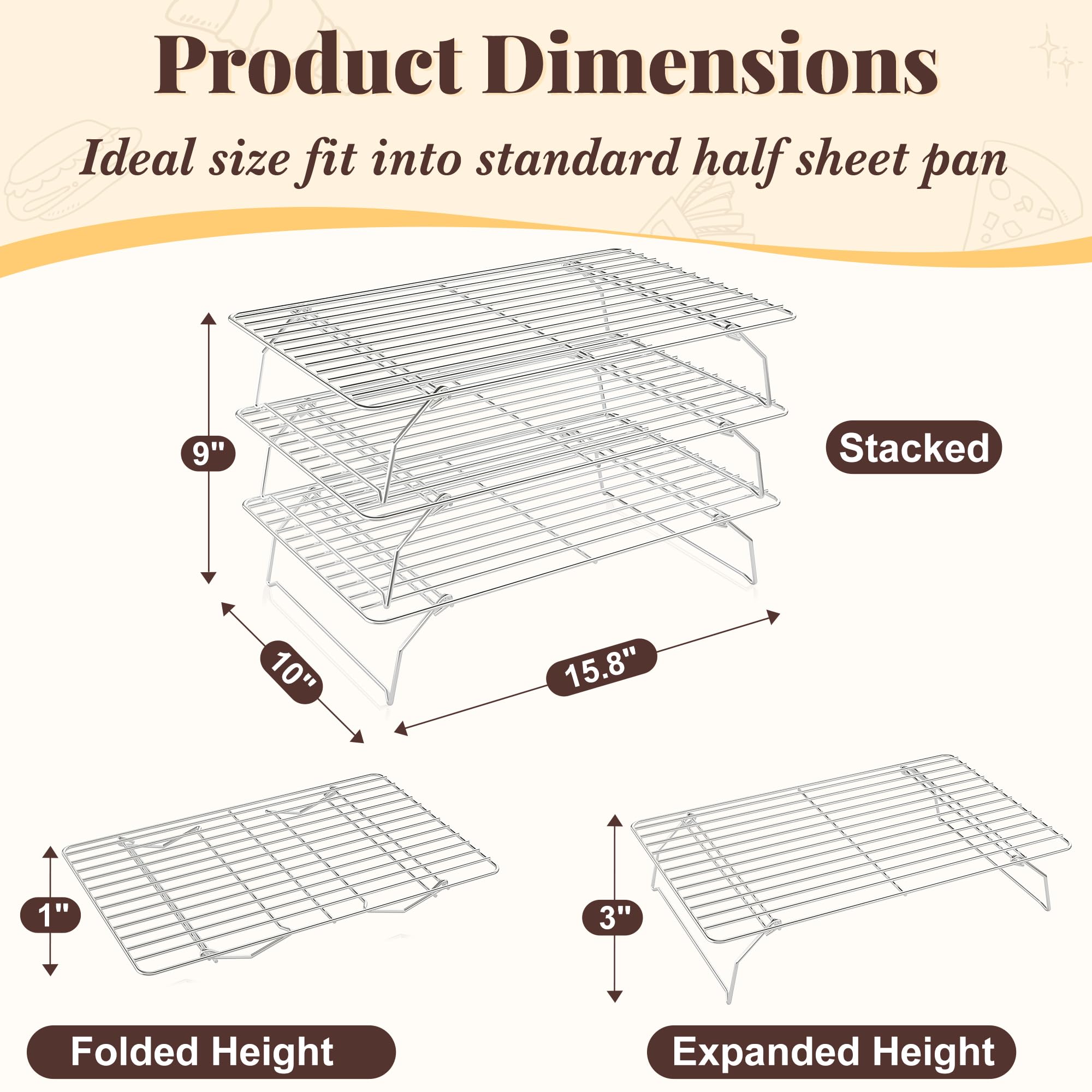 LIEMAND stainless oven-safe rack withstands high heat.