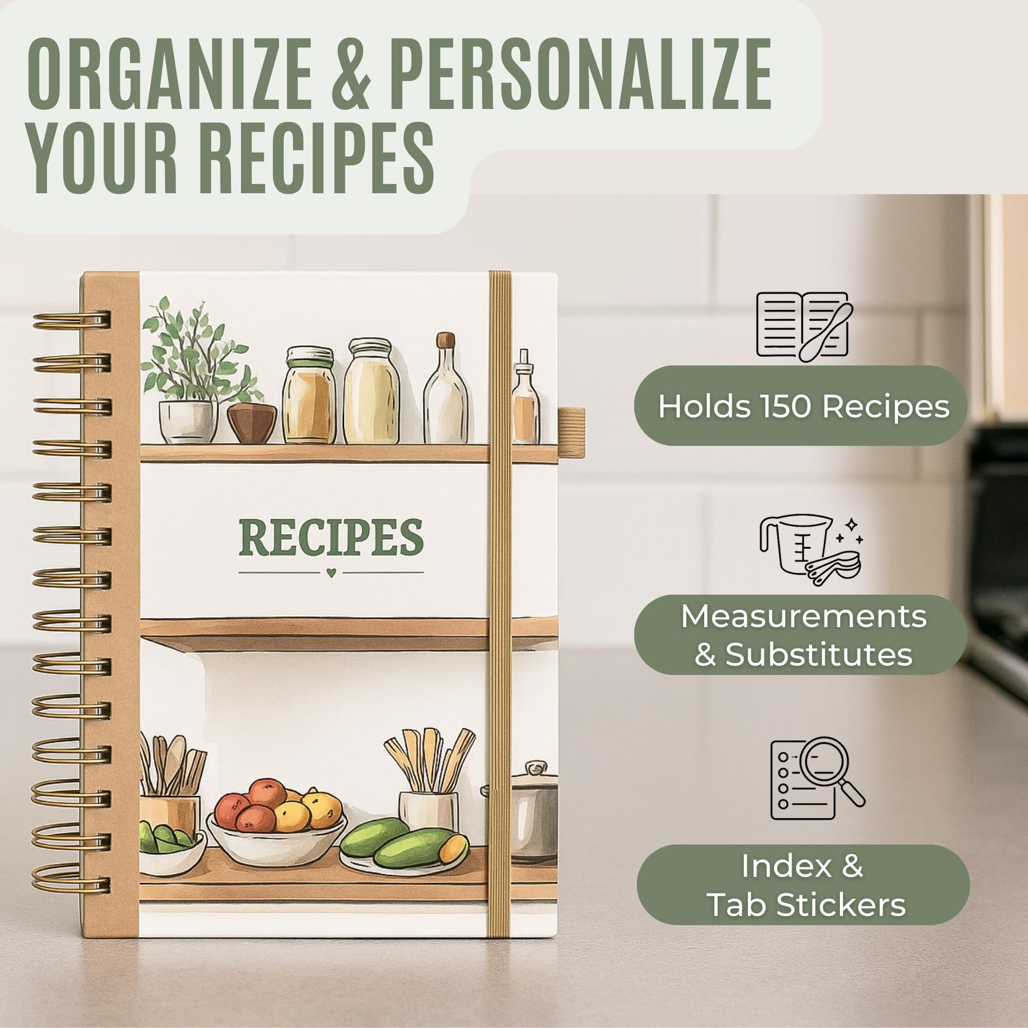 Life & Apples write-in recipe pages highlight easy sections for ingredients and steps.