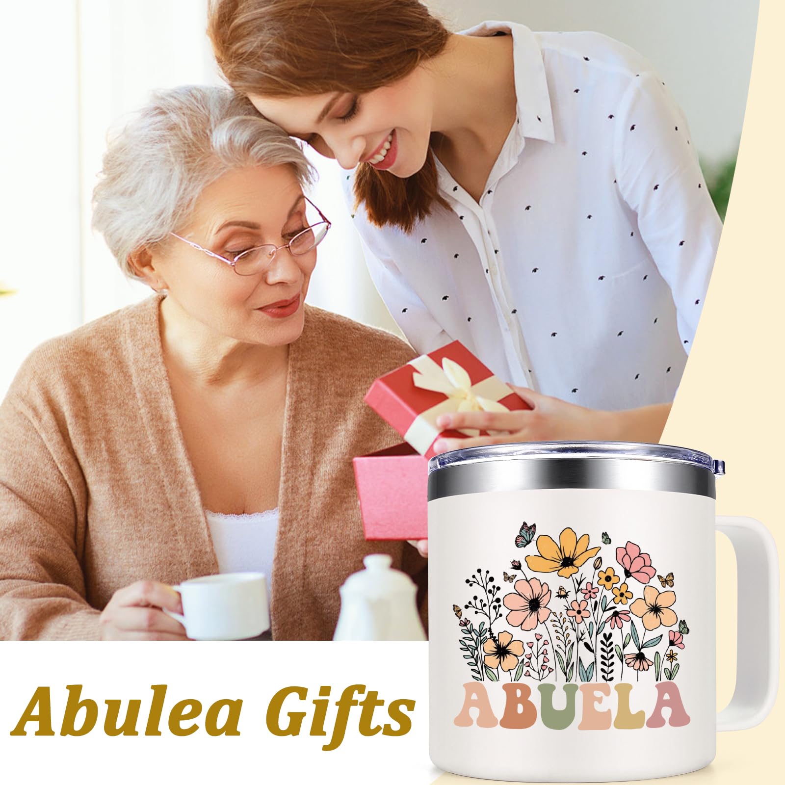 Lifecapido Abuela mug lid and straw set prevents spills during travel