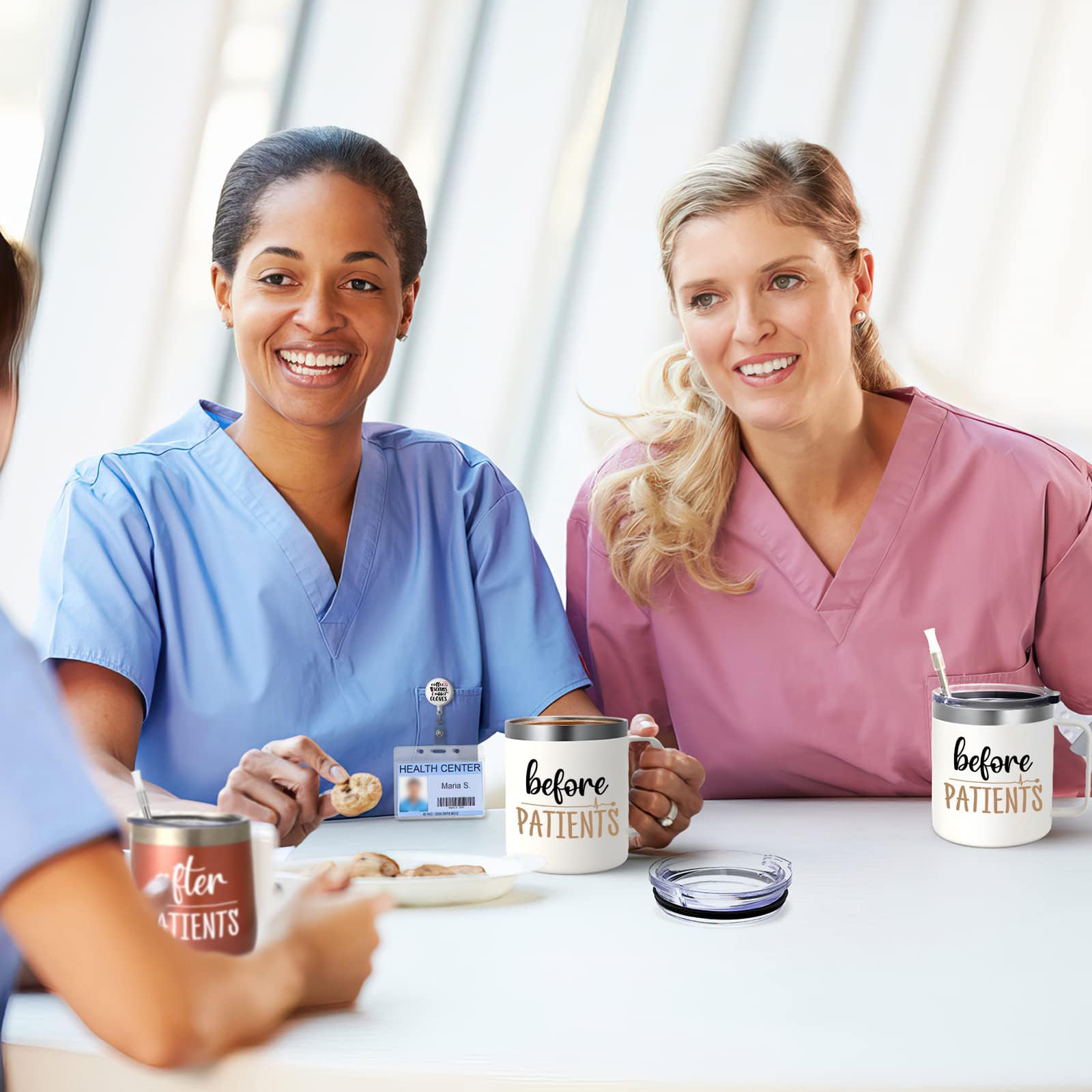 Lifecapido badge holder with nurse greeting card for best wishes.