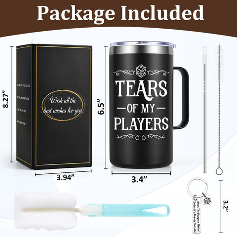 Lifecapido mug accessories set includes lid, straw, brushes, and keychain.