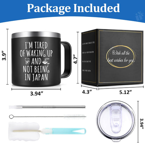 Lifecapido Japanese Gits mug accessories set includes lid and straw.