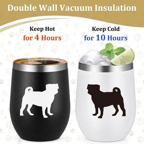 Lifecapido pug print insulated tumbler features adorable design and cooling benefits.