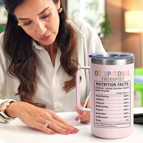 Lifecapido rose quartz mug with professional look for therapy settings