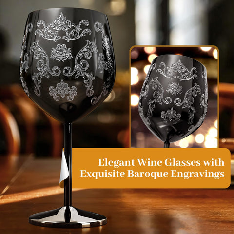 Lifecapido shatterproof wine glass in stainless steel keeps beverages cool.