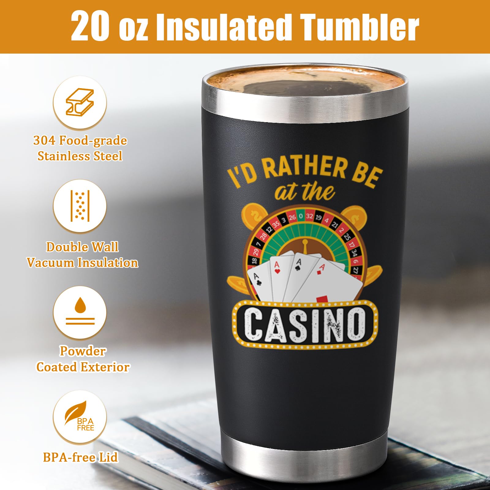 Lifecapido stainless steel tumbler showcases double-wall insulation for lasting temperature.