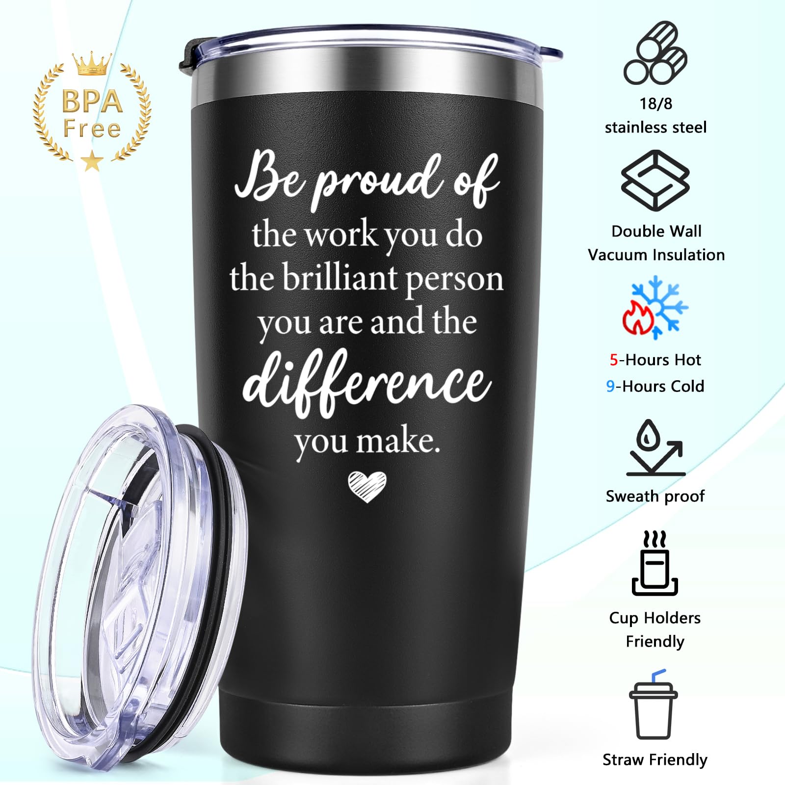 Lifecapido included straws for versatile beverage options and easy cleaning