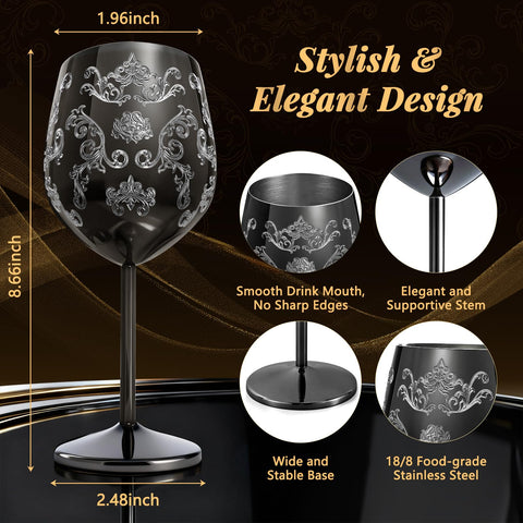 lifecapido baroque pattern gift wine glasses for a thoughtful celebration.