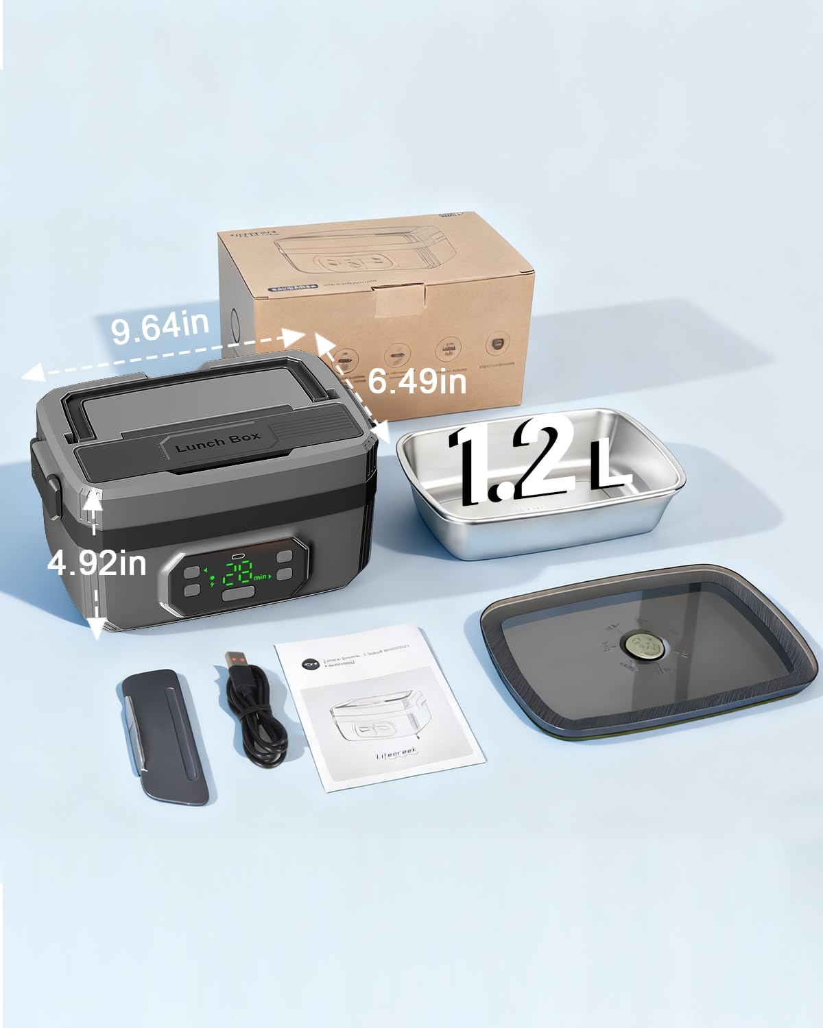 Lifecreek dishwasher-safe stainless container keeps meals fresh