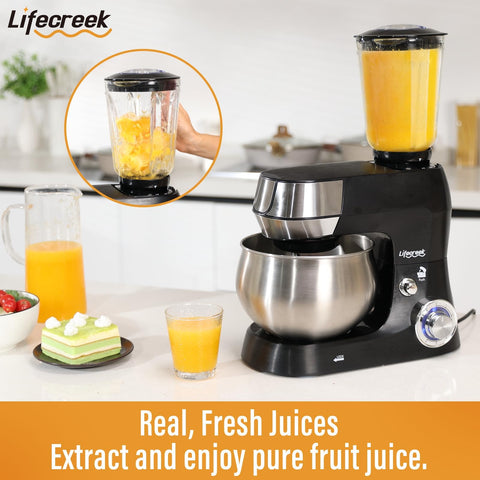 LIFECREEK 5L juicer bowl for efficient, large-quantity juicing