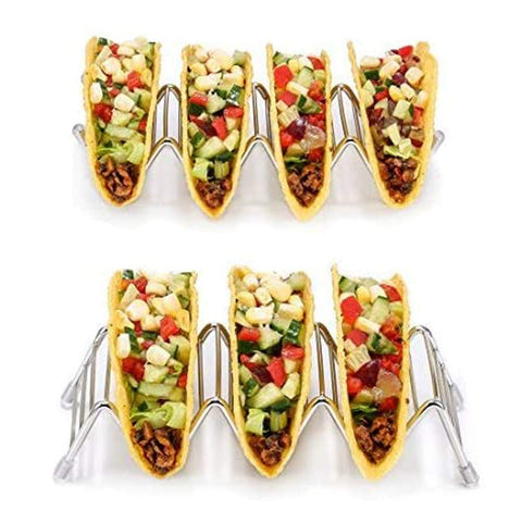 LifeEase stainless steel taco rack showcases durable construction and easy cleaning.