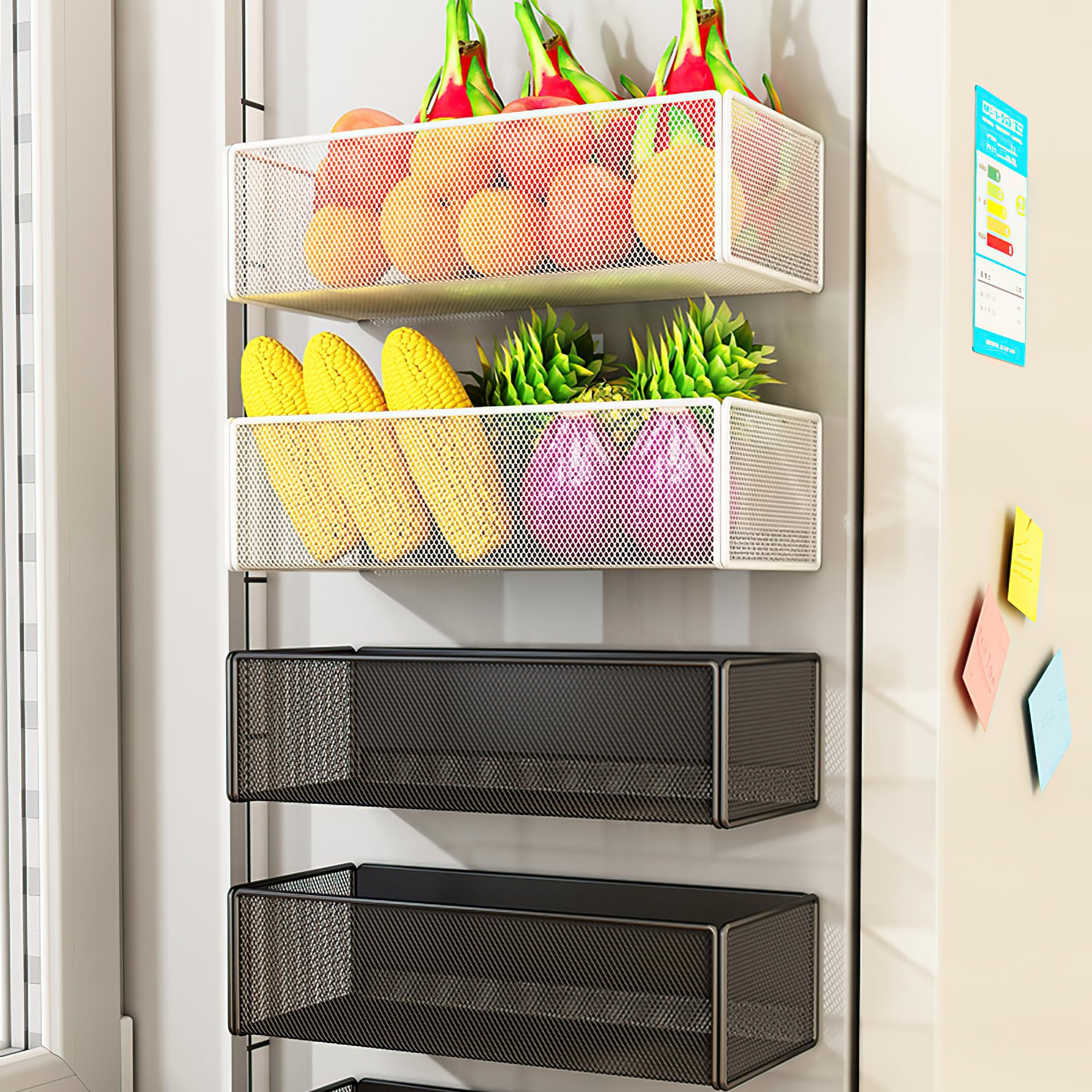 LIFEFAN magnetic basket in office for pens, scissors, and accessories.