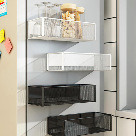 LIFEFAN wire mesh bin keeps crafts and tools tidy.