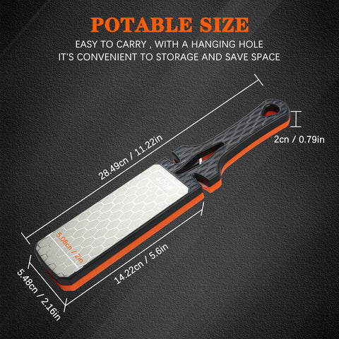 Lifeholic tungsten-ceramic path sharpens and polishes blades.