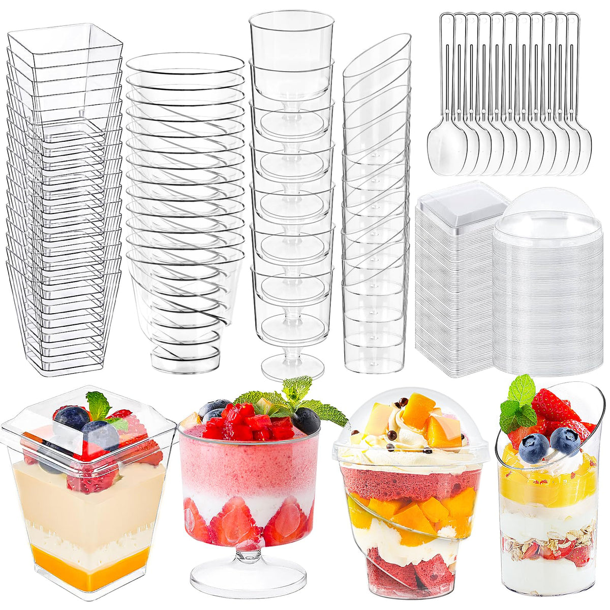 LifeIdeas 380-pack mini dessert cups for versatile party servings