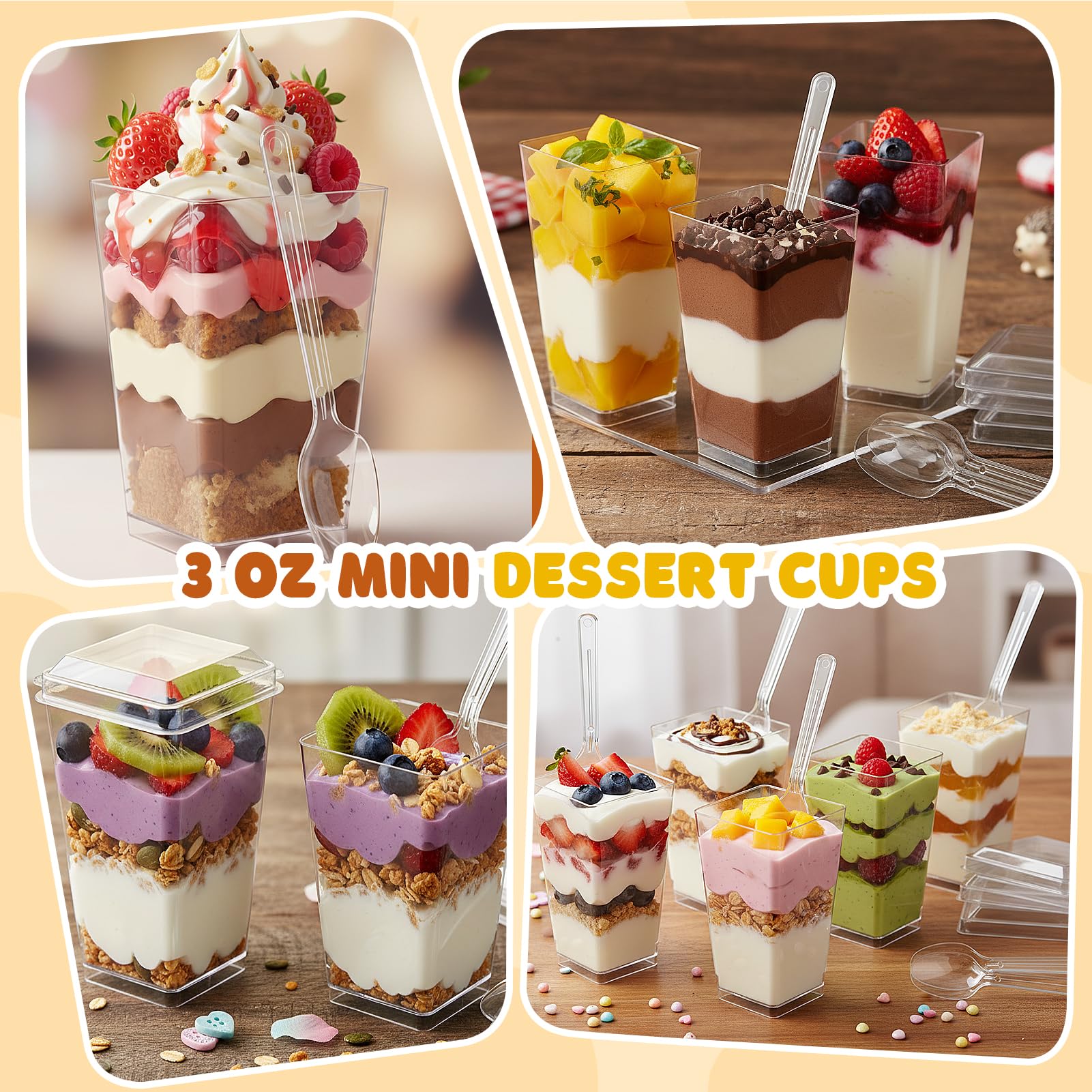 LifeIdeas BPA-free dessert cups ensure safe, reusable storage.