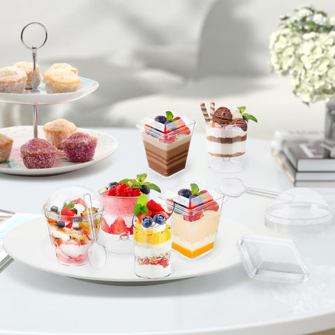 LifeIdeas dessert cups shown with spoons for ready-to-serve treats