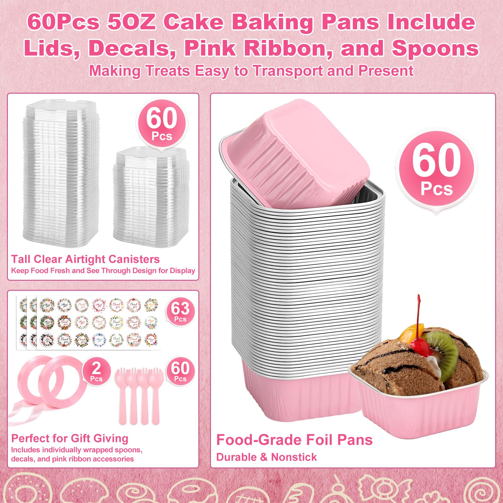 LifeisLuck 60 wrapped spoons for hygienic serving at events