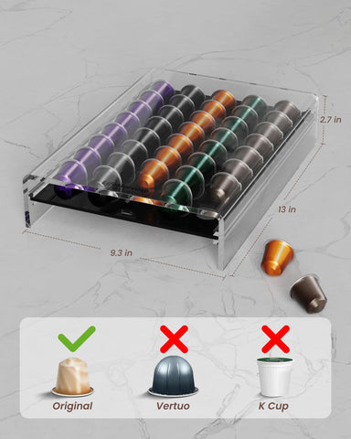 LifeMoreasy 40-pod storage holes keep capsules aligned for easy access