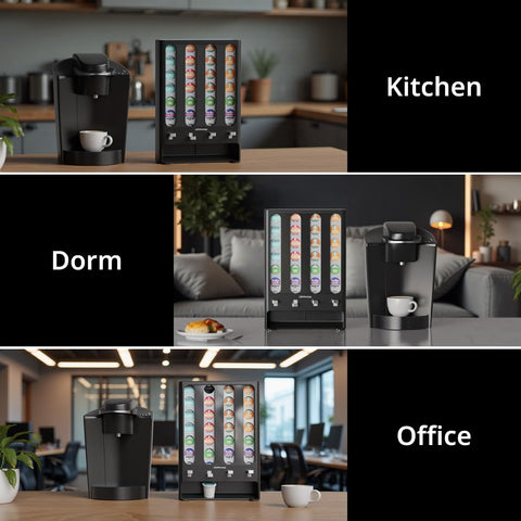 LifeMoreasy counterspace-friendly stand supports easy reach for quick brews.