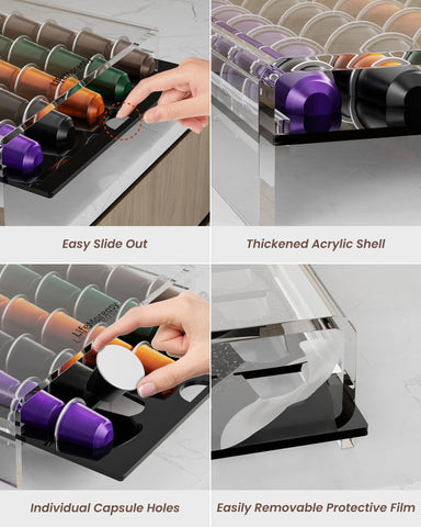 LifeMoreasy acrylic surface resists dust and spills for quick cleanup