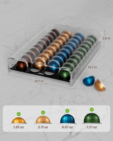 LifeMoreasy 40-pod organizer keeps Vertuo capsules tidy for quick mornings