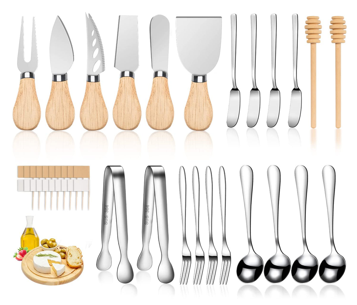 LifeMusican charcuterie board accessories displayed for a ready-to-serve setup.