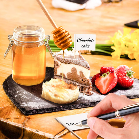 LifeMusican honey dipper with smooth grooves ideal for drizzling honey.