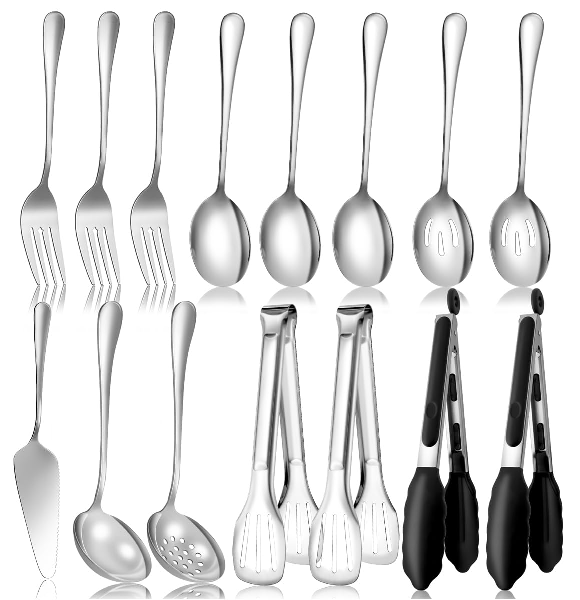 LifeMusican large serving spoons for easy buffet serving and portion control.