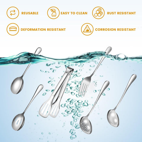 LifeMusican serving forks provide reliable grip for lifting and portioning.