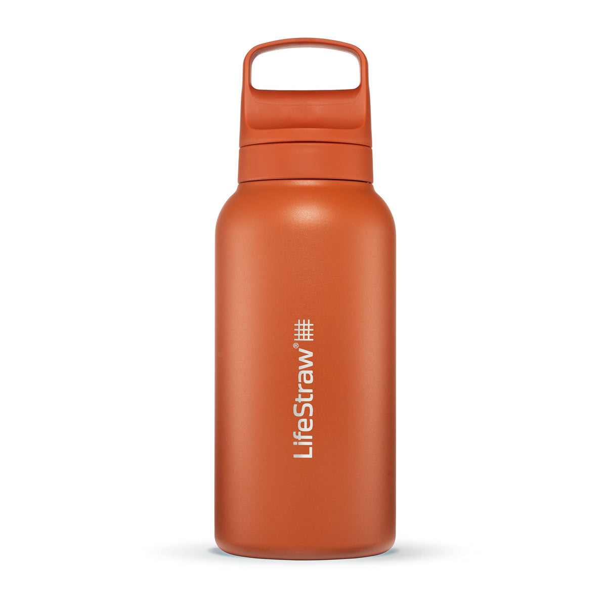 LifeStraw Go Series Kyoto Orange insulated bottle keeps water cool on the go.