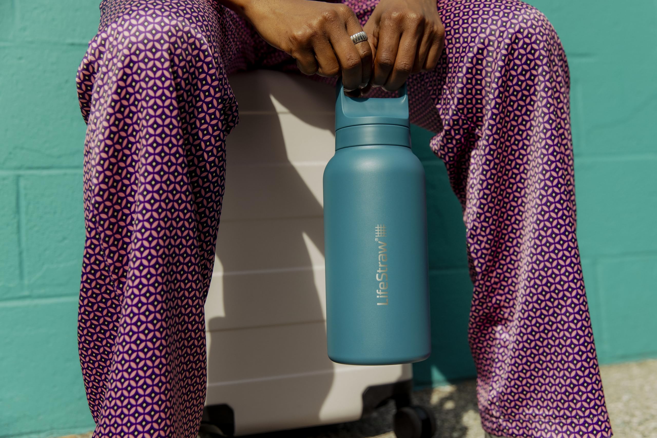 LifeStraw Go Series reusable bottle helps reduce single-use plastic waste.