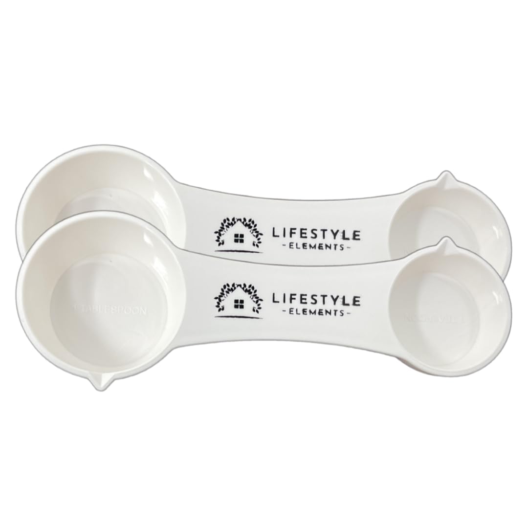 Lifestyle Elements two-pack measuring spoons showing 1 tbsp and 1 tsp for versatile recipes