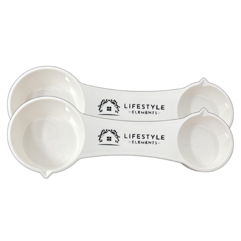 Lifestyle Elements two-pack measuring spoons showing 1 tbsp and 1 tsp for versatile recipes
