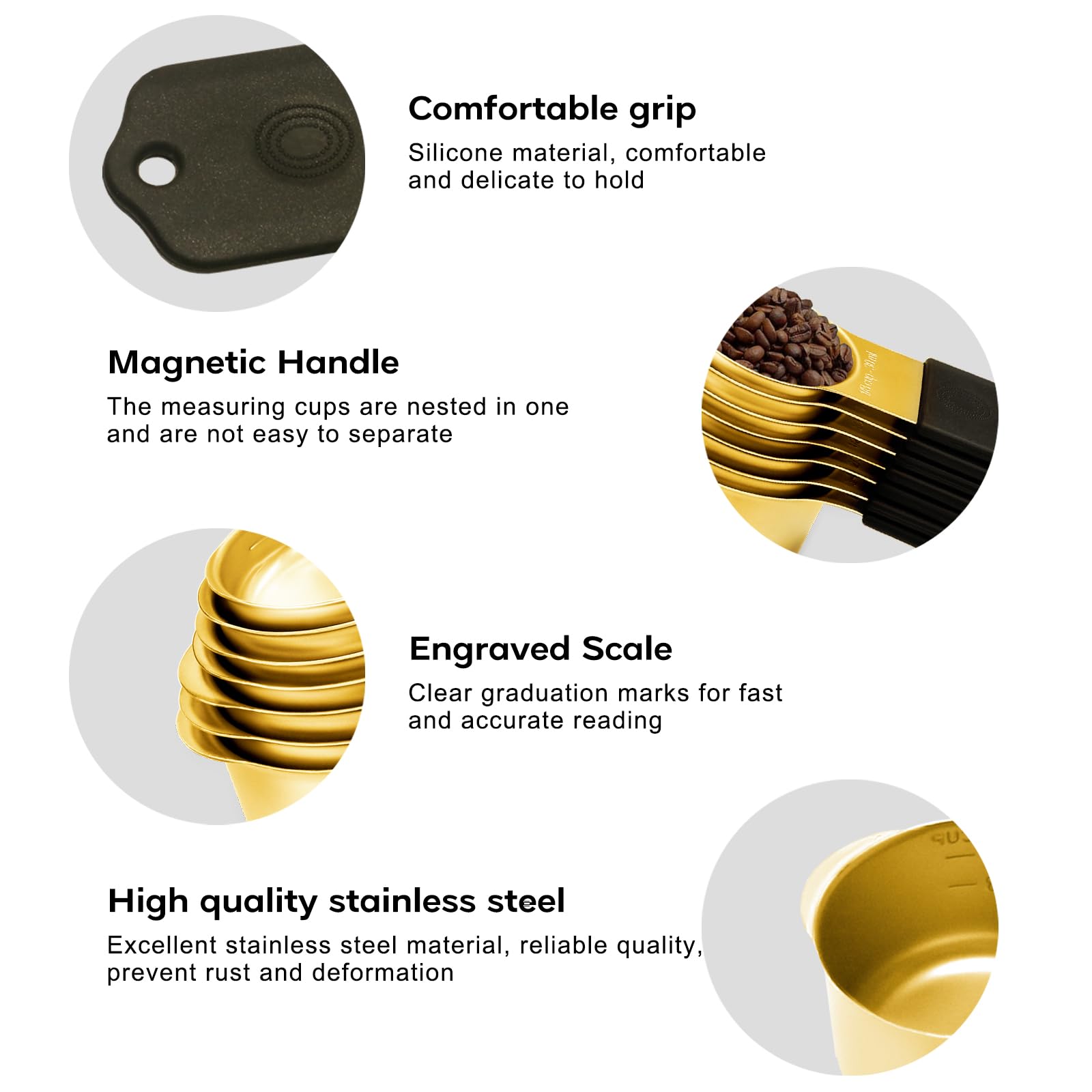 LIFETOWE cups with silicone ergonomic handles provide secure grip during pouring.