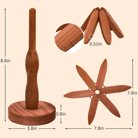 LIFETOWE five-piece trivet set stacked neatly, saving cabinet space.