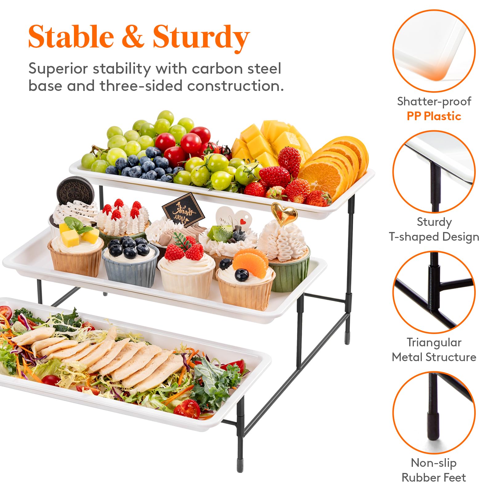 Lifewit dessert display on top tier ideal for sweets