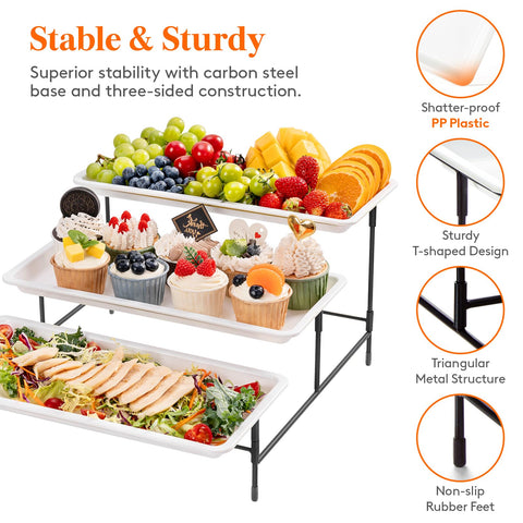 Lifewit dessert display on top tier ideal for sweets