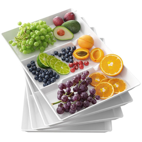 Lifewit four-pack divided trays, durable for party servings.